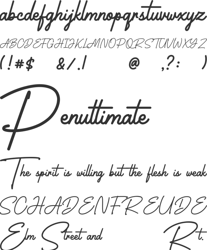 Brooklyn Makayla font preview