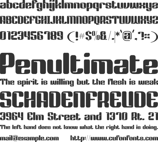 SPORTY VISTA font preview