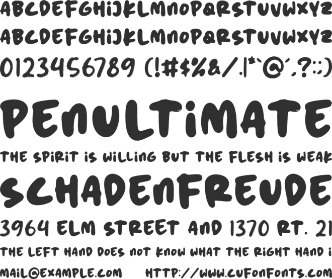 MORN FROGY font preview