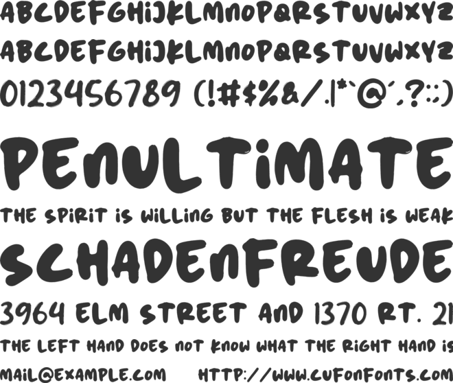 MORN FROGY font preview