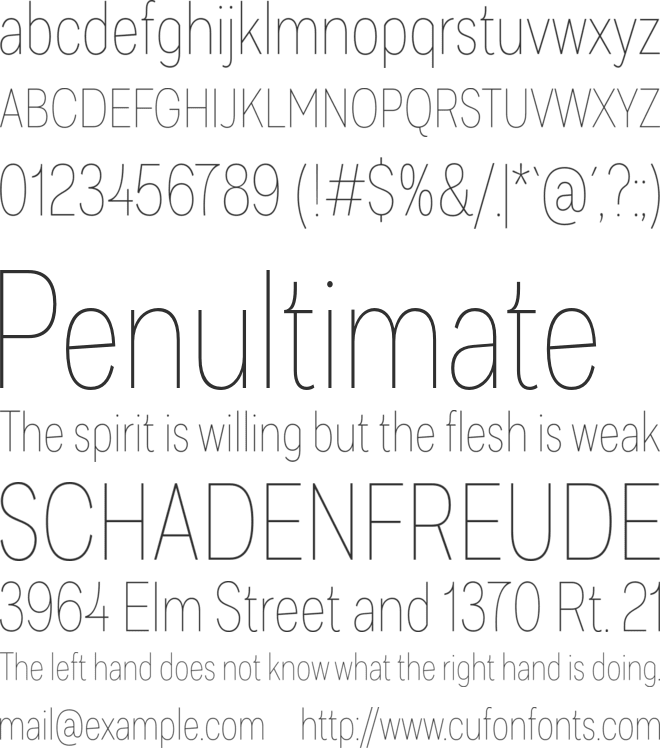 TA Fabricans font preview