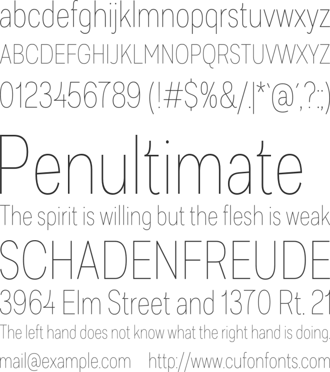TA Fabricans font preview