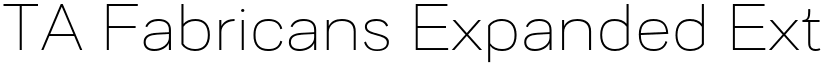 TA Fabricans Expanded ExtraLight font