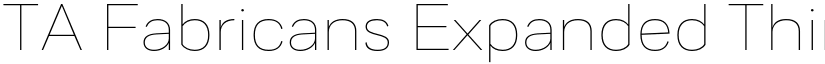 TA Fabricans Expanded Thin font