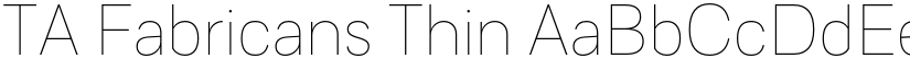 TA Fabricans Thin font