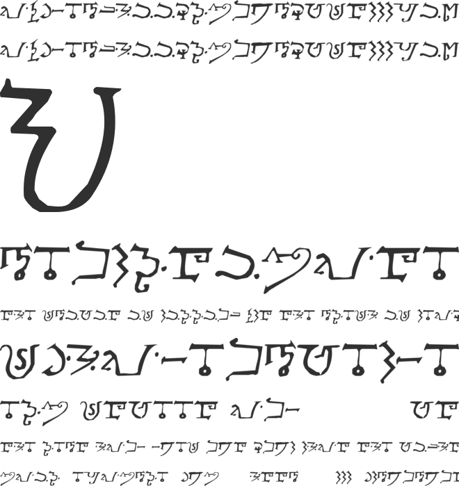 Alphabet of the Magi font preview