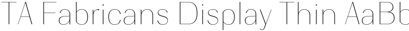 TA Fabricans Display Thin font