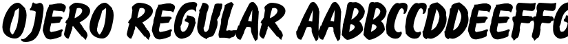 Ojero Regular font