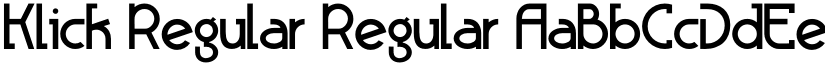 Klick Regular Regular font