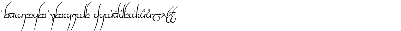 Tengwar Cursive font