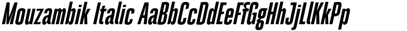 Mouzambik Italic font