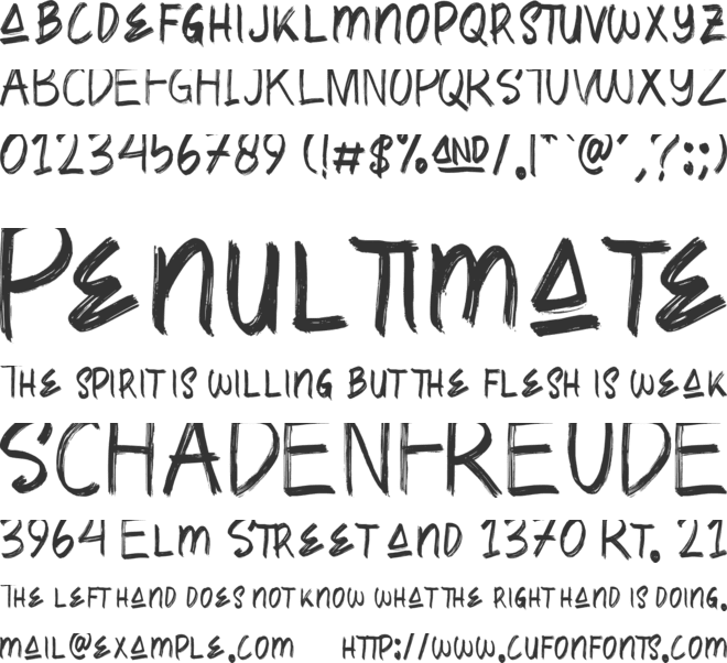 Amallthea font preview