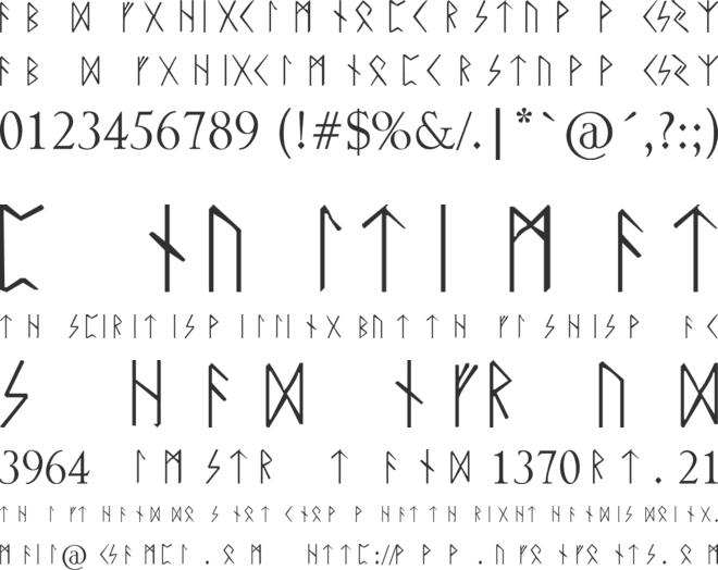 Rune font preview
