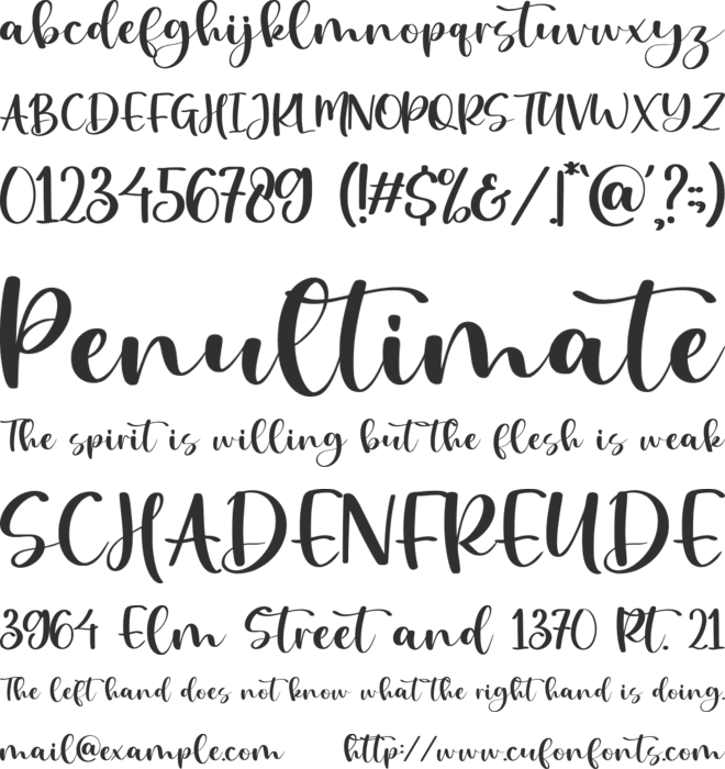 Magnolica font preview
