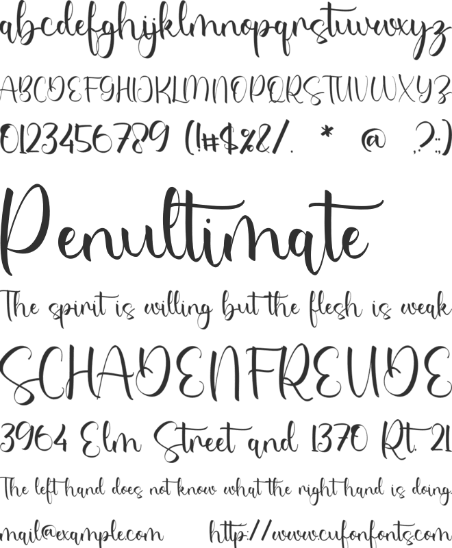 Undersoon font preview