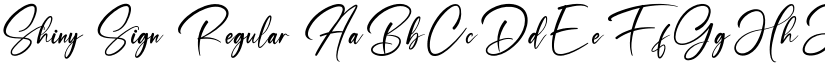 Shiny Sign Regular font