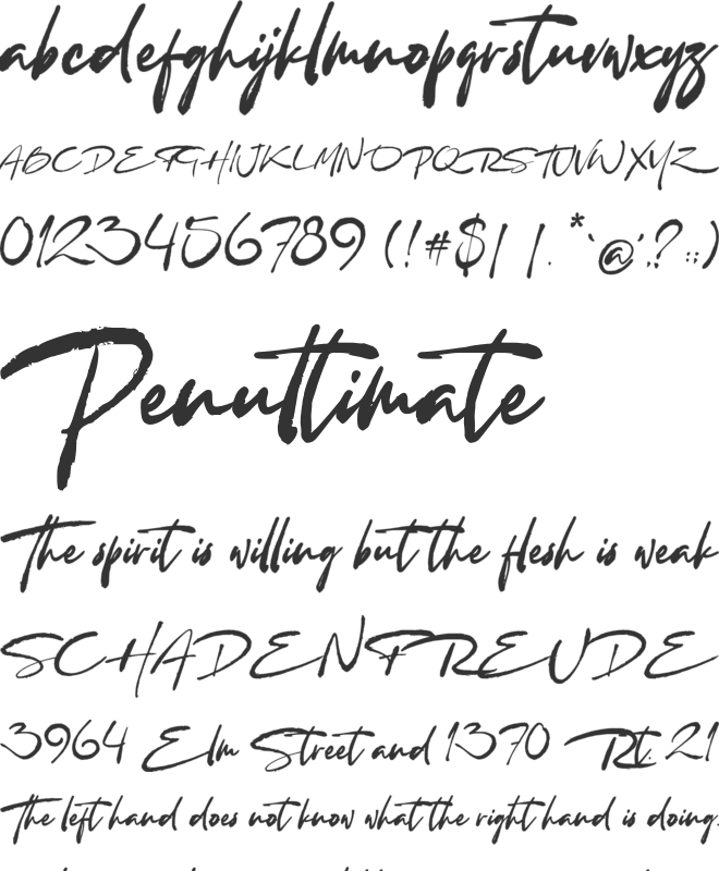 Spiritual Lightning font preview