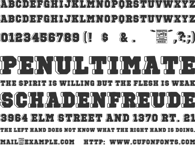 3D Sports Bar font preview