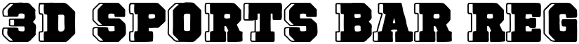 3D Sports Bar Regular font