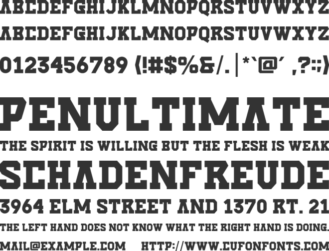 Slabzone font preview