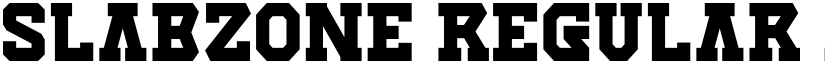 Slabzone Regular font