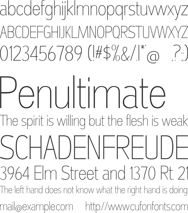 Moralist Sans font preview