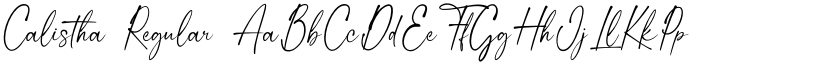 Calistha Regular font