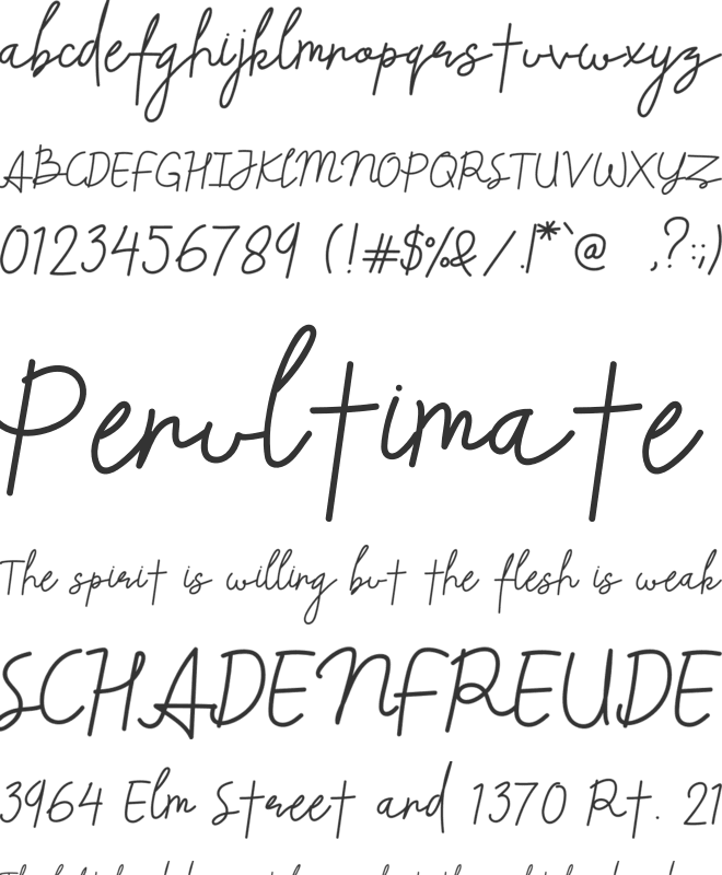 Beliya Signature font preview