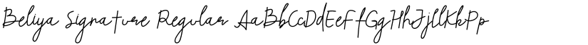 Beliya Signature Regular font