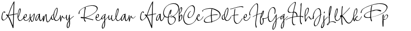 Alexandry Regular font
