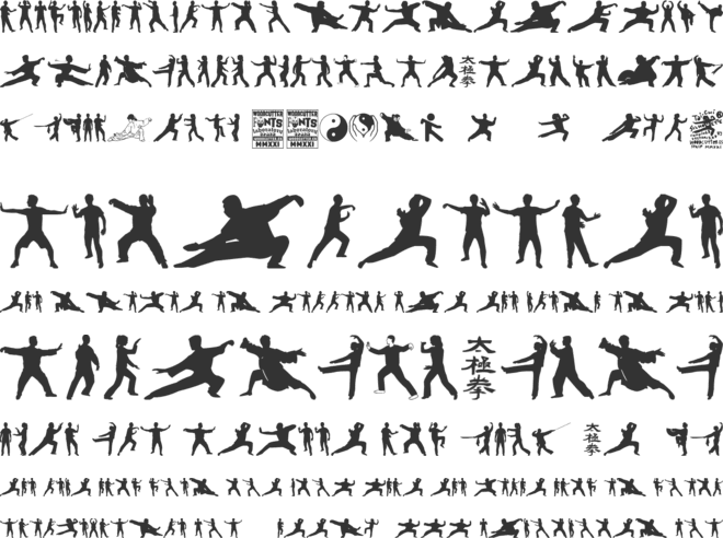 Tai-Chi Silhouette font preview