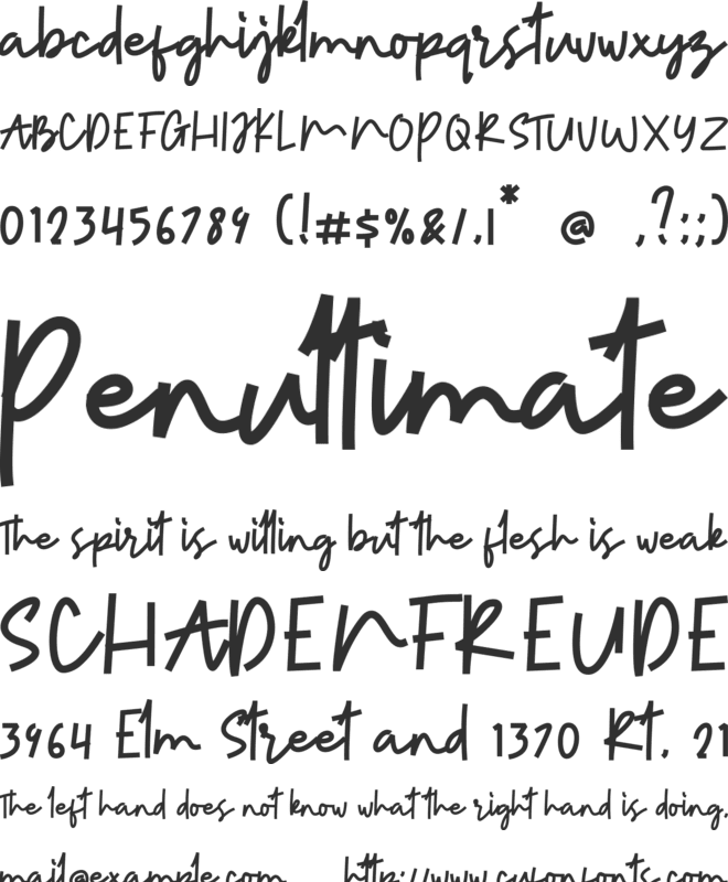 Another Brother font preview