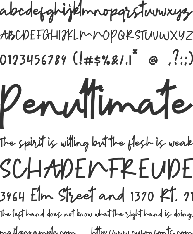 Another Brother font preview