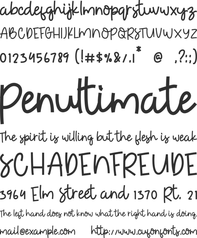 The Last Midnight font preview