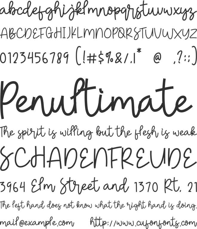 Chewy Pudding font preview