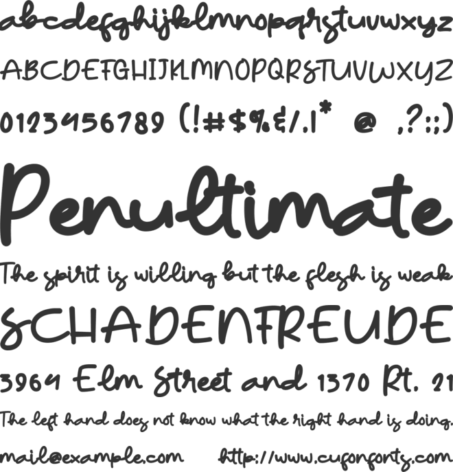 Cute Birds font preview