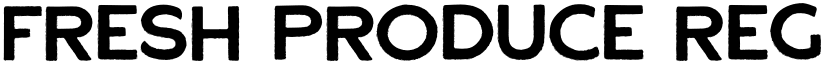 Fresh Produce Regular font