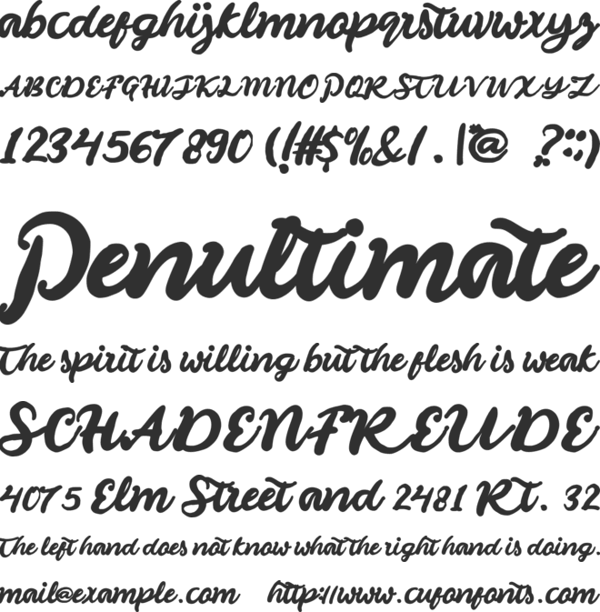 Hillaw font preview