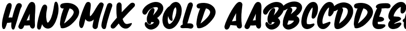 Handmix Bold font