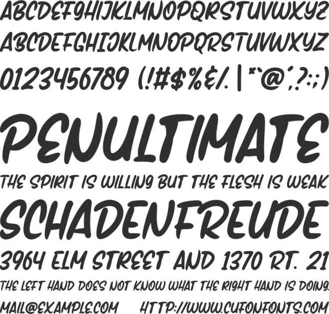 Handmix font preview
