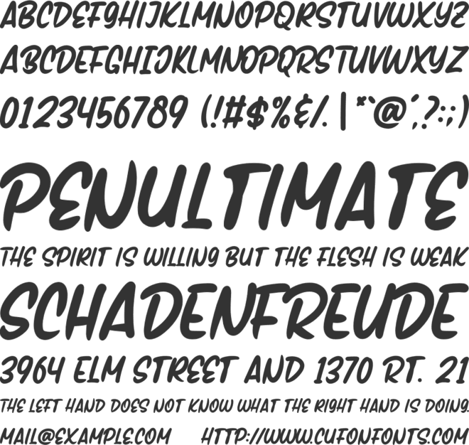 Handmix font preview