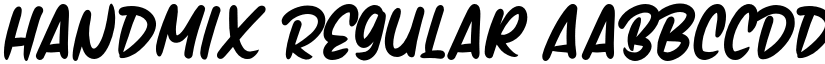Handmix Regular font