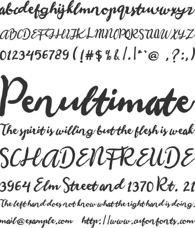 Chantile font preview