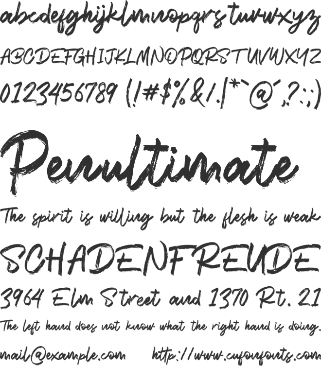 Brookliness font preview