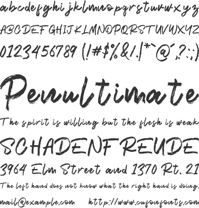 Brookliness font preview