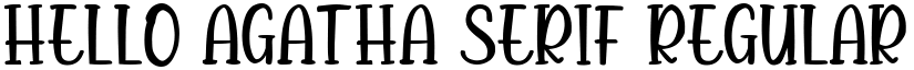 Hello Agatha Serif Regular font