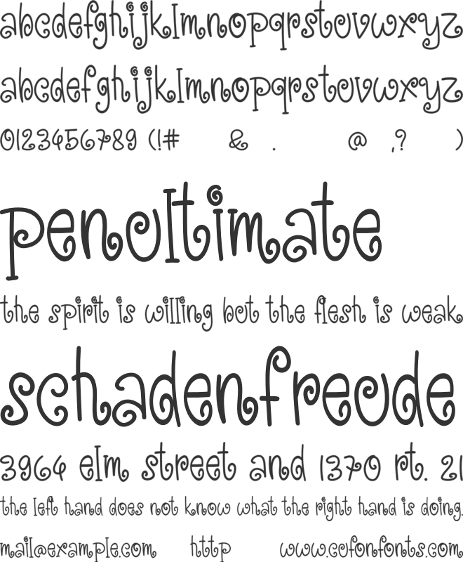 Cute Malika font preview