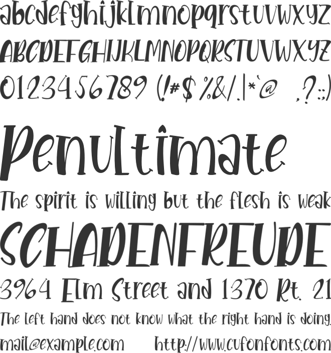 Unicorn Horn font preview