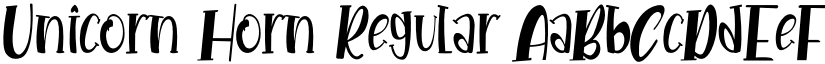 Unicorn Horn Regular font