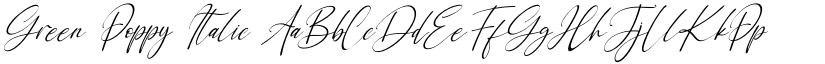 Green Poppy Italic font